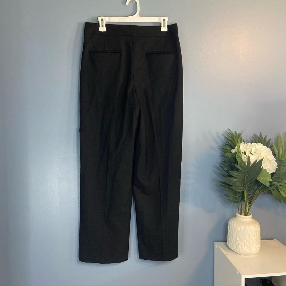 Everlane Black Wool Blend Straight Leg Trousers - Picture 8 of 9